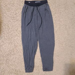 Jambys Long Jambys | Pajama Pants in Grey | Black Waistband | Sz XS